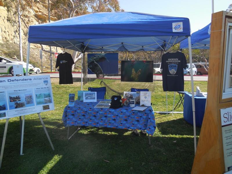 Ocean Defenders Alliance education and outreach table at the Dana Point Whale Festival